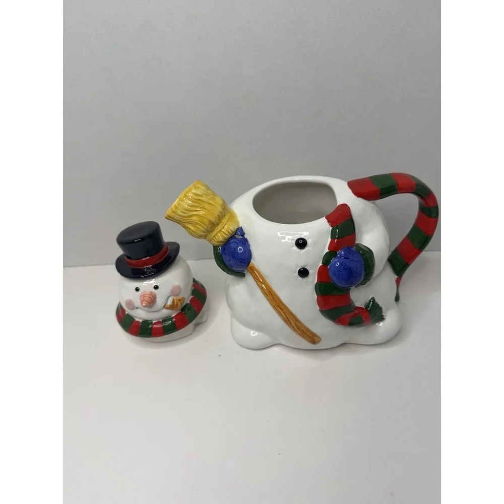 Vintage‎ Snowman Decorative Christmas Tea Pot